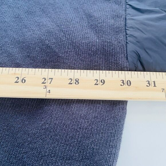 Chicos Zenergy Knit Jacke S-M Brown Espresso Hooded Puffer Trim Short Sleeve Zip - Picture 4 of 8